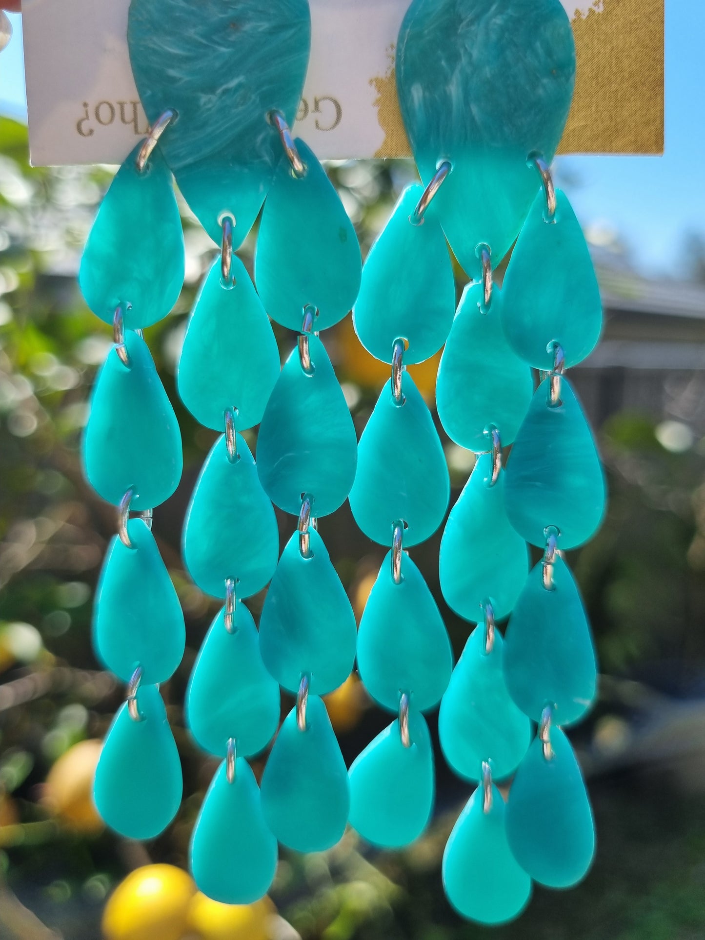 Waterfall - Polymer Clay Handmade Earrings.