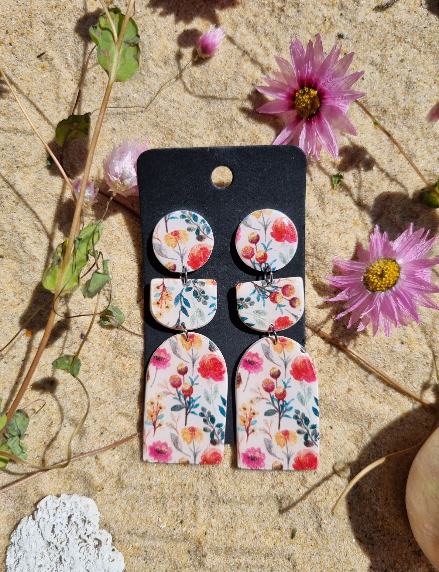 Secret Garden - Polymer Clay Earrings.