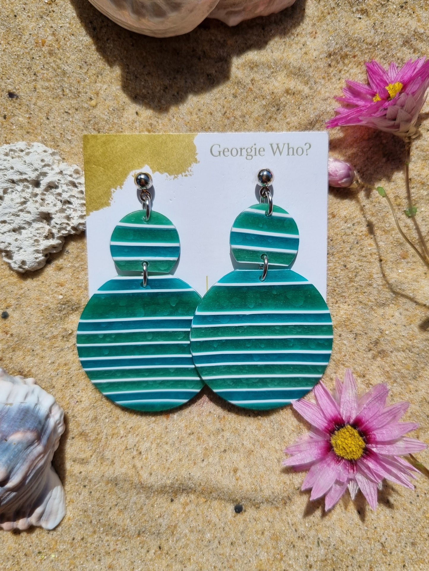 High tide - Polymer Clay Earrings - Translucent