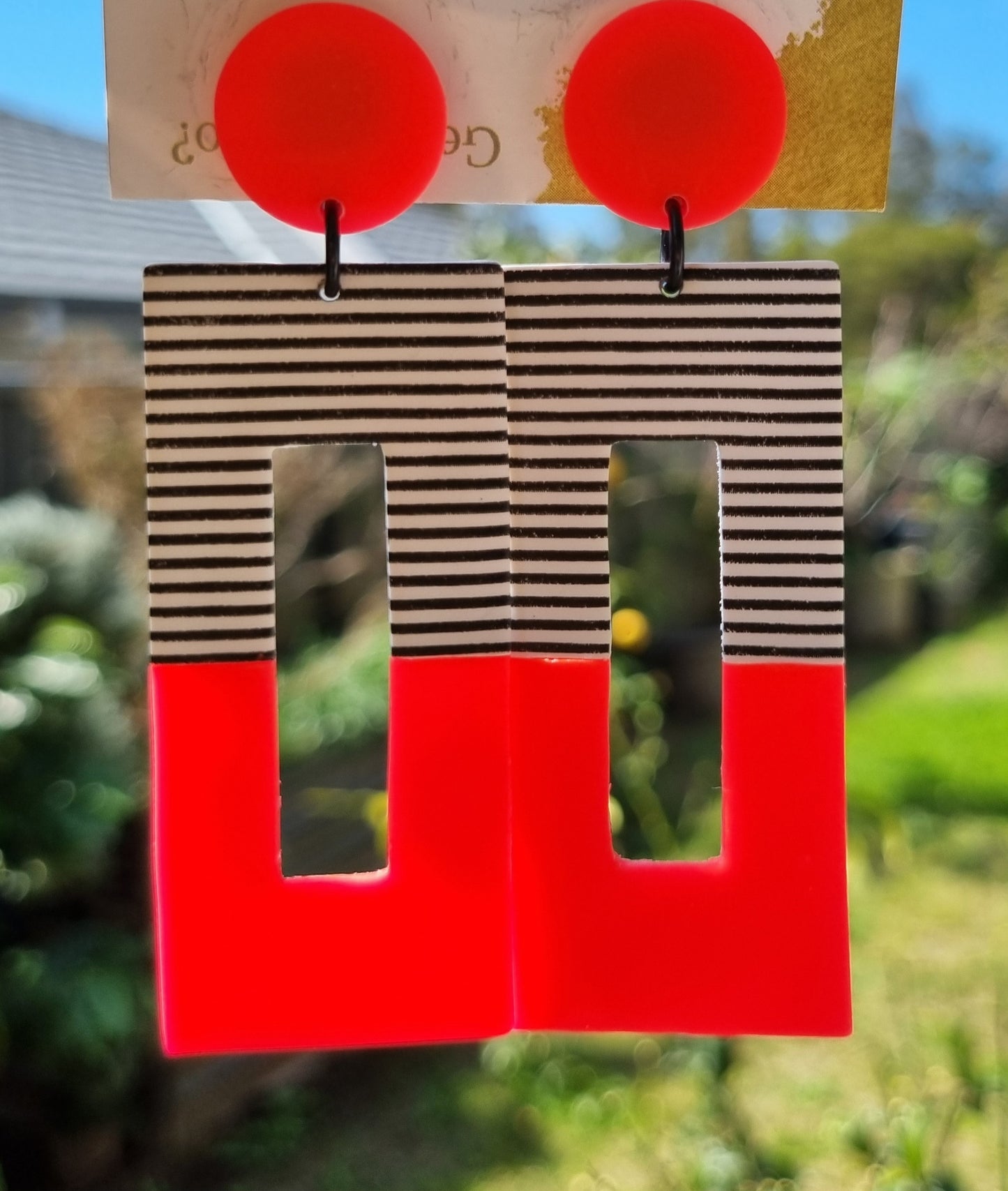 Neon lights - Translucent Polymer Clay Earrings