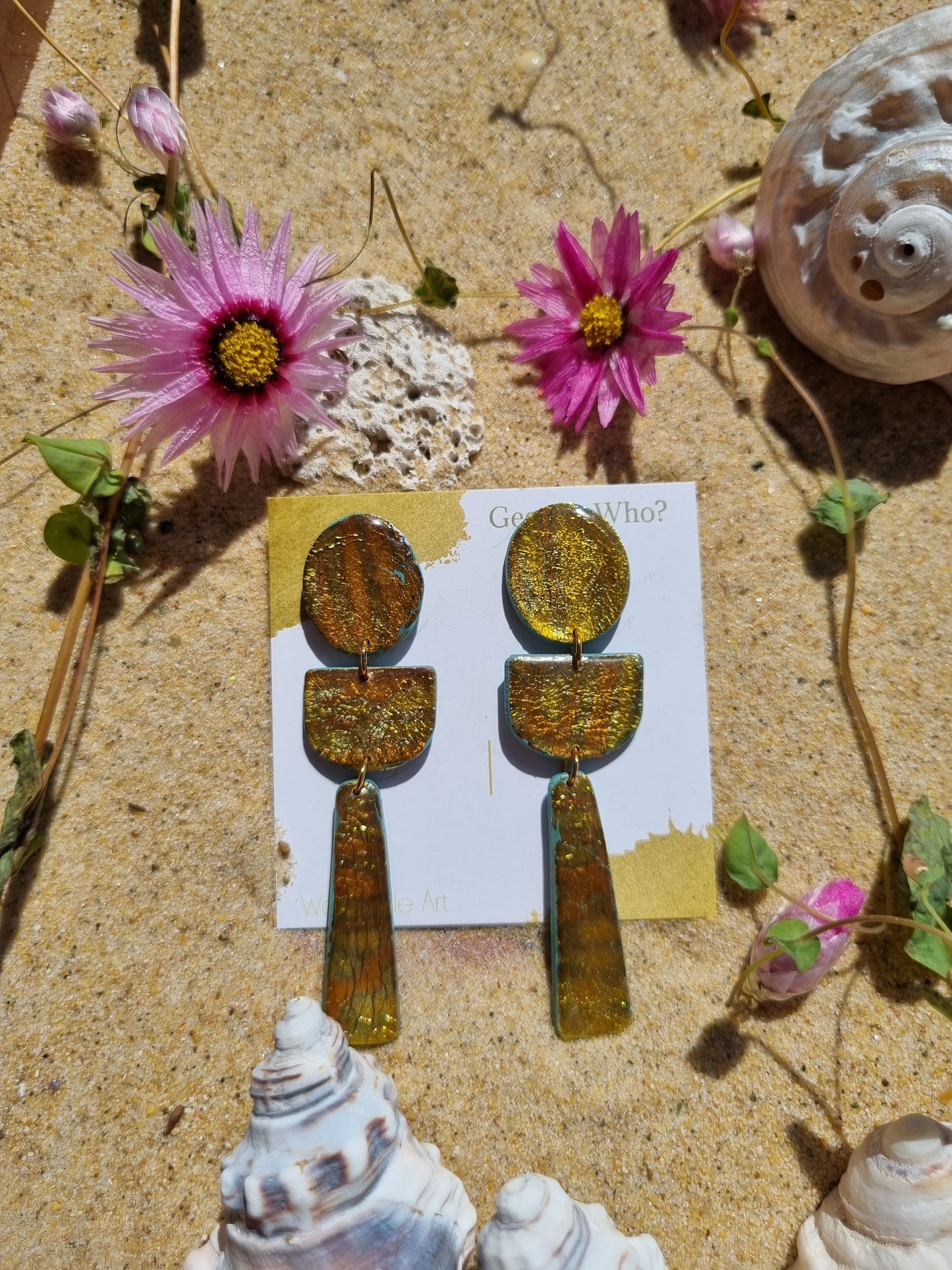 Desert Mirage - Polymer Clay Handmade Earrings.
