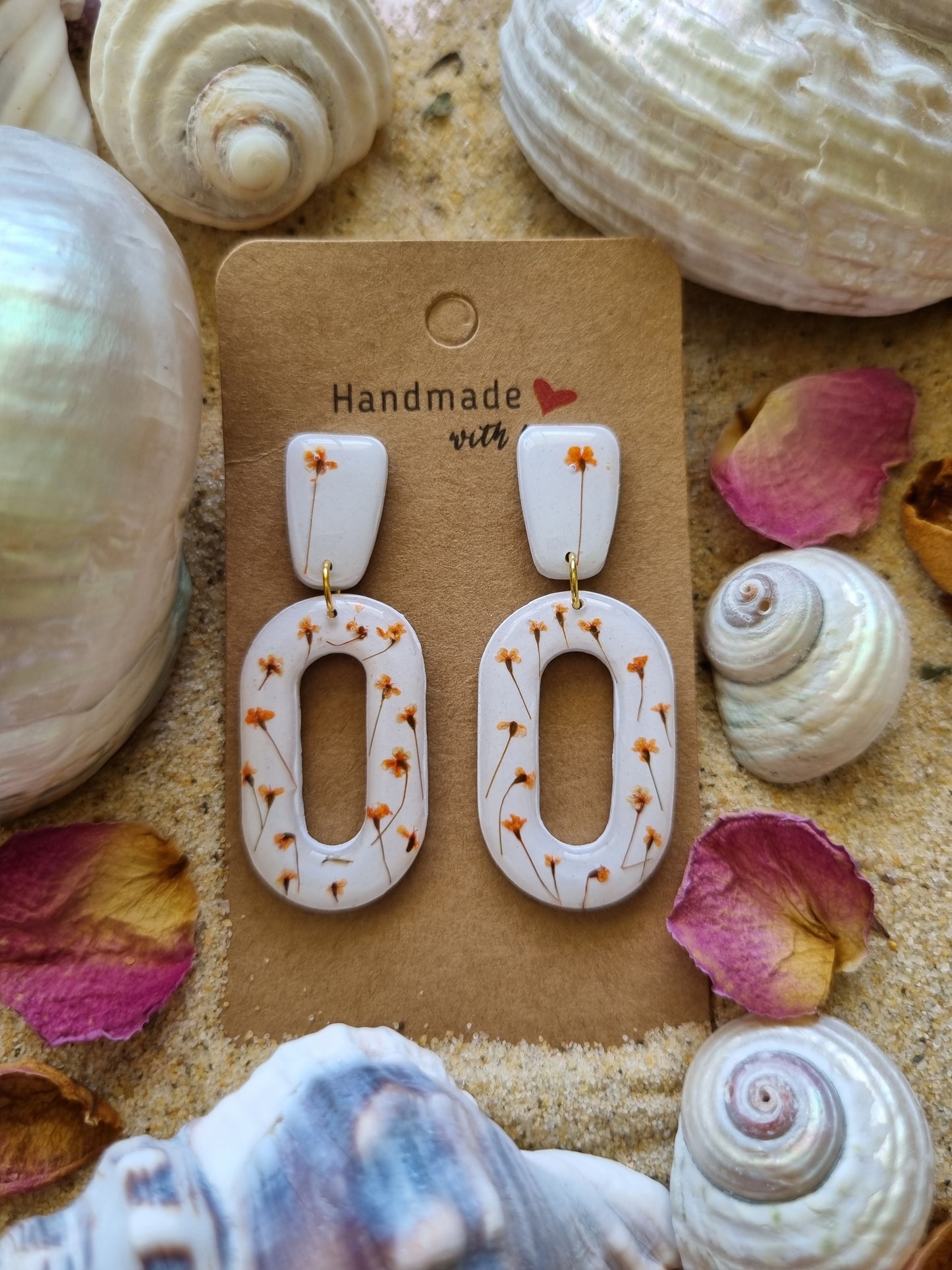 Heirloom - Polymer Clay and Floral earrings