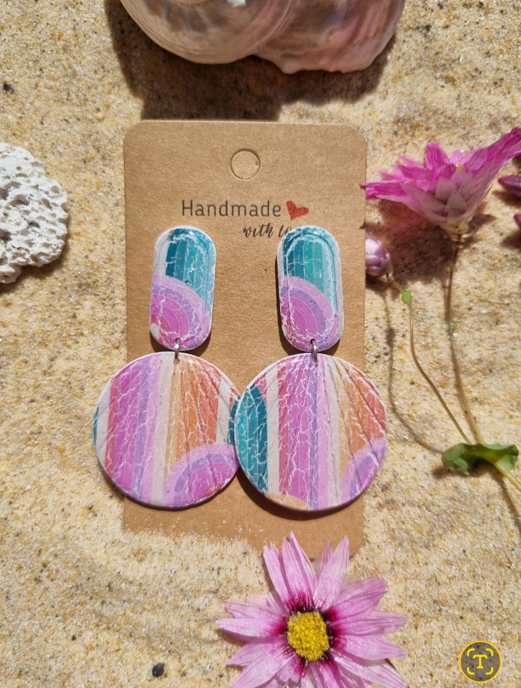 Sunrise - Polymer Clay and Resin Earrings.