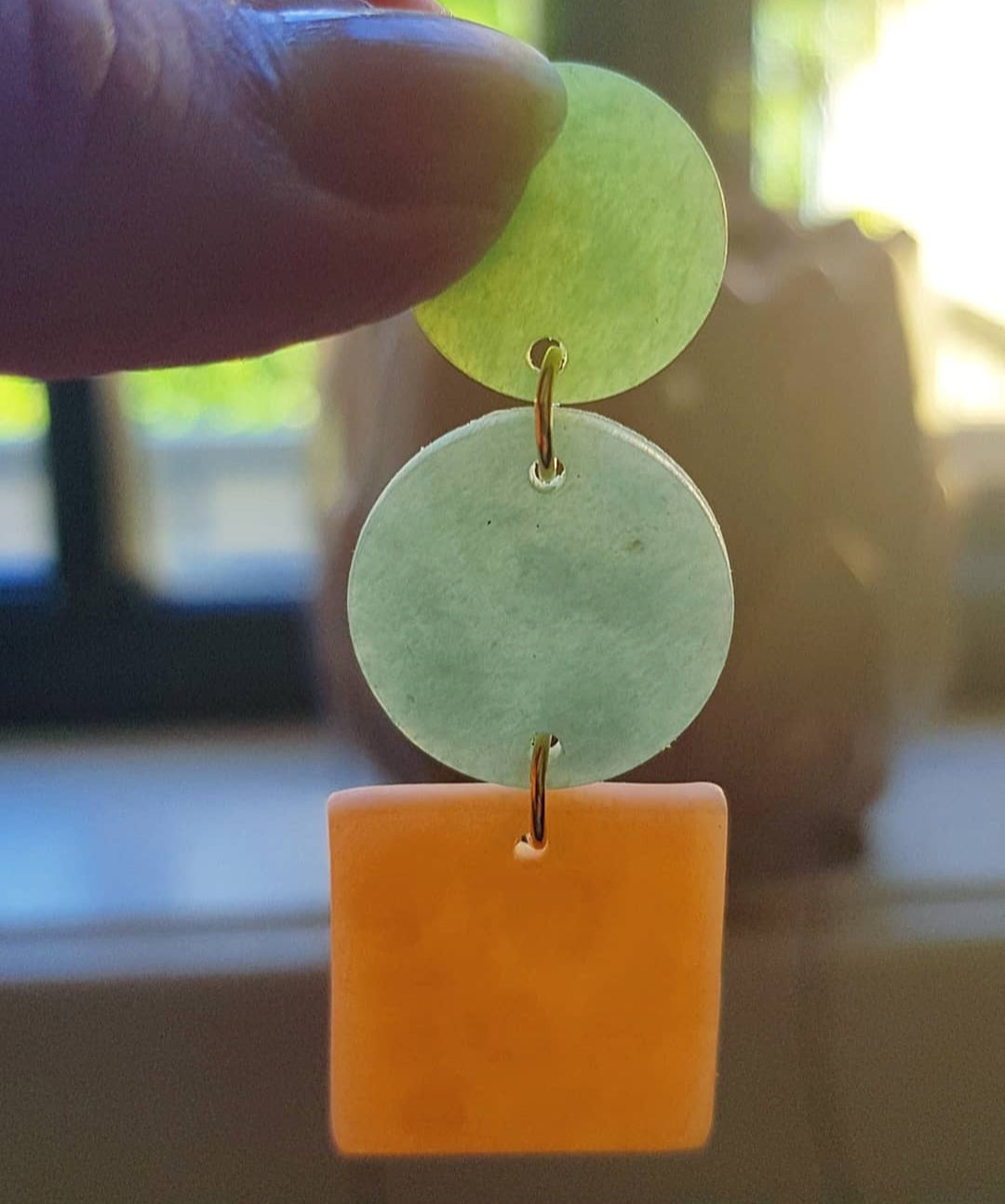 Balance - Translucent Polymer Clay Earrings