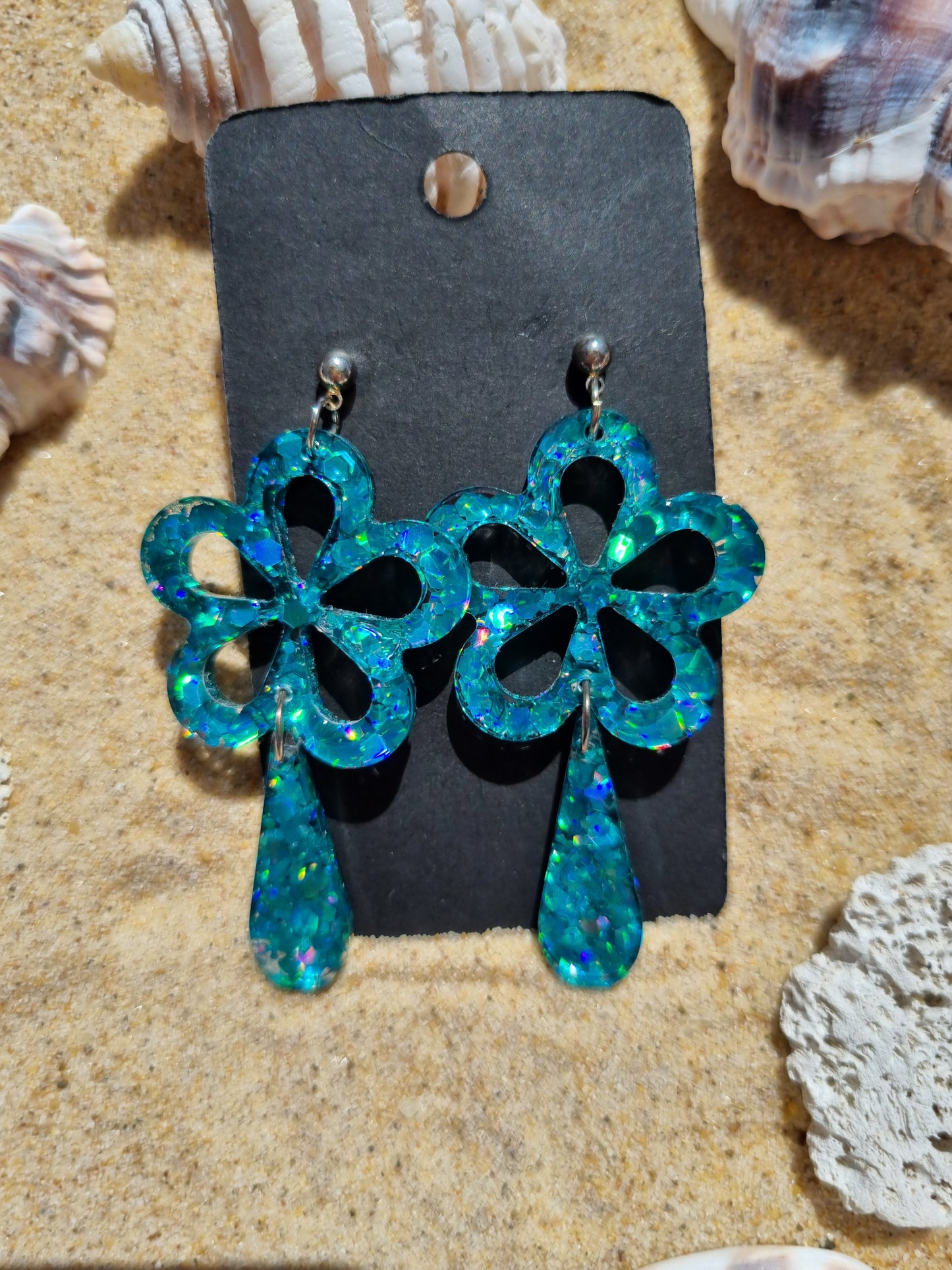 Jade Eclipse - Resin Earrings.