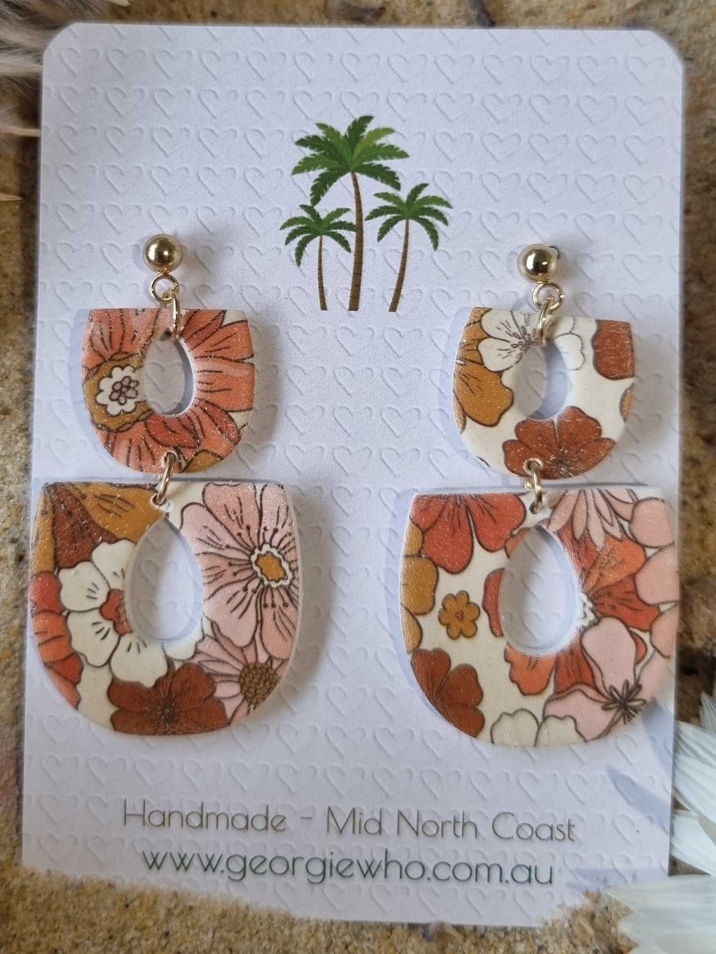 Vintage Bloom - Polymer Clay Handmade Earrings