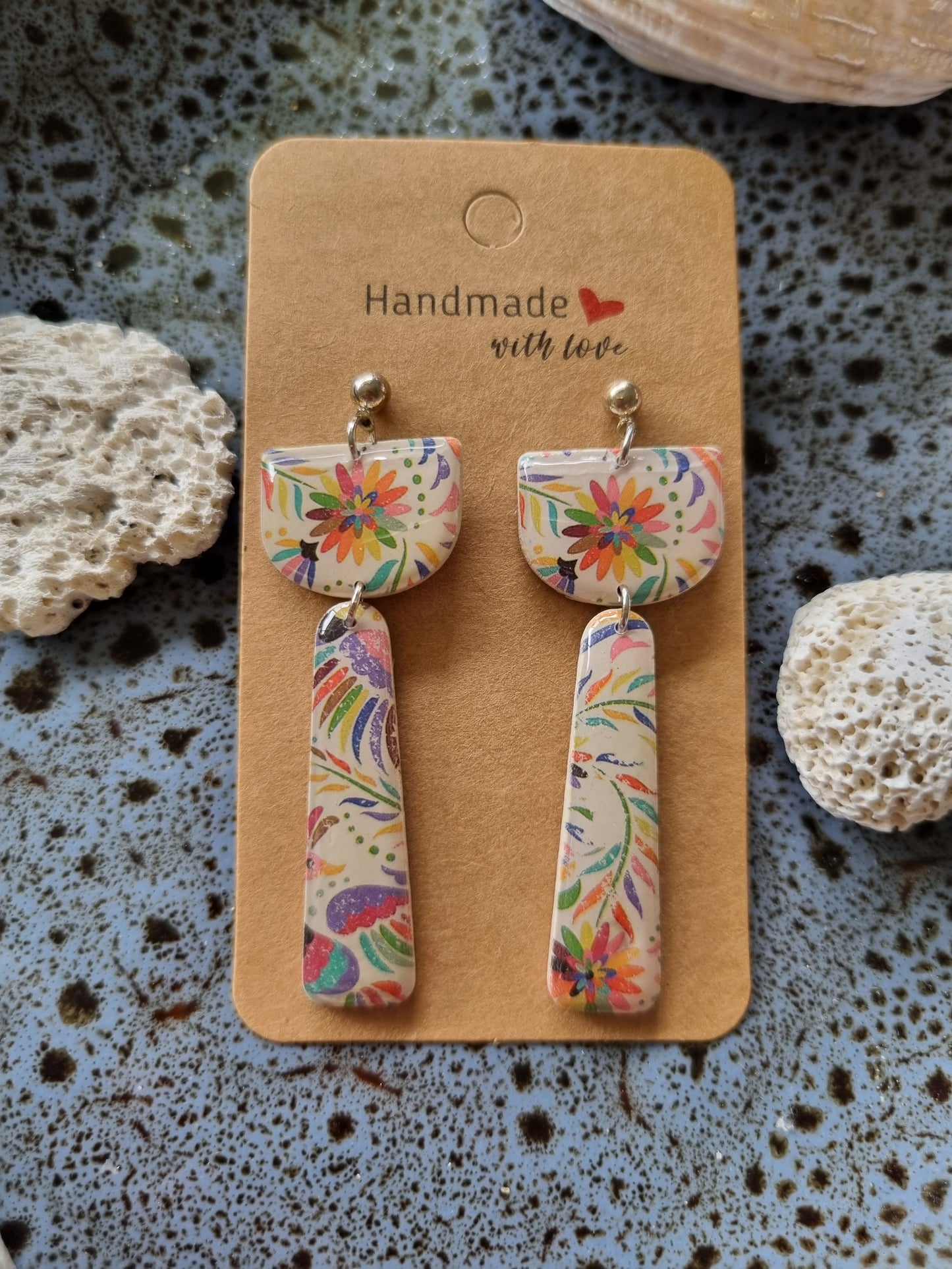 Fiesta Bloom - Polymer Clay Handmade Earrings