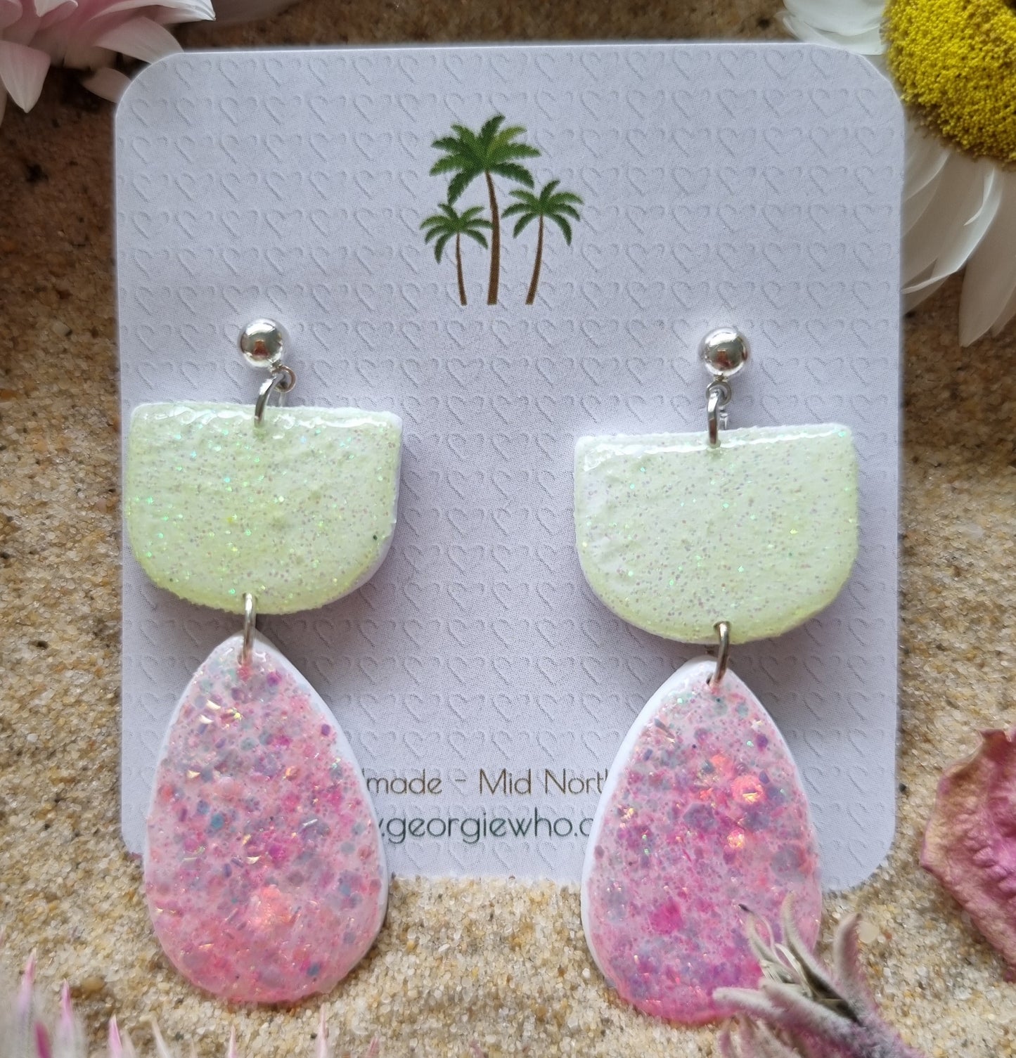 Candy Crush - Polymer Clay, Glitter and Resin Earrings
