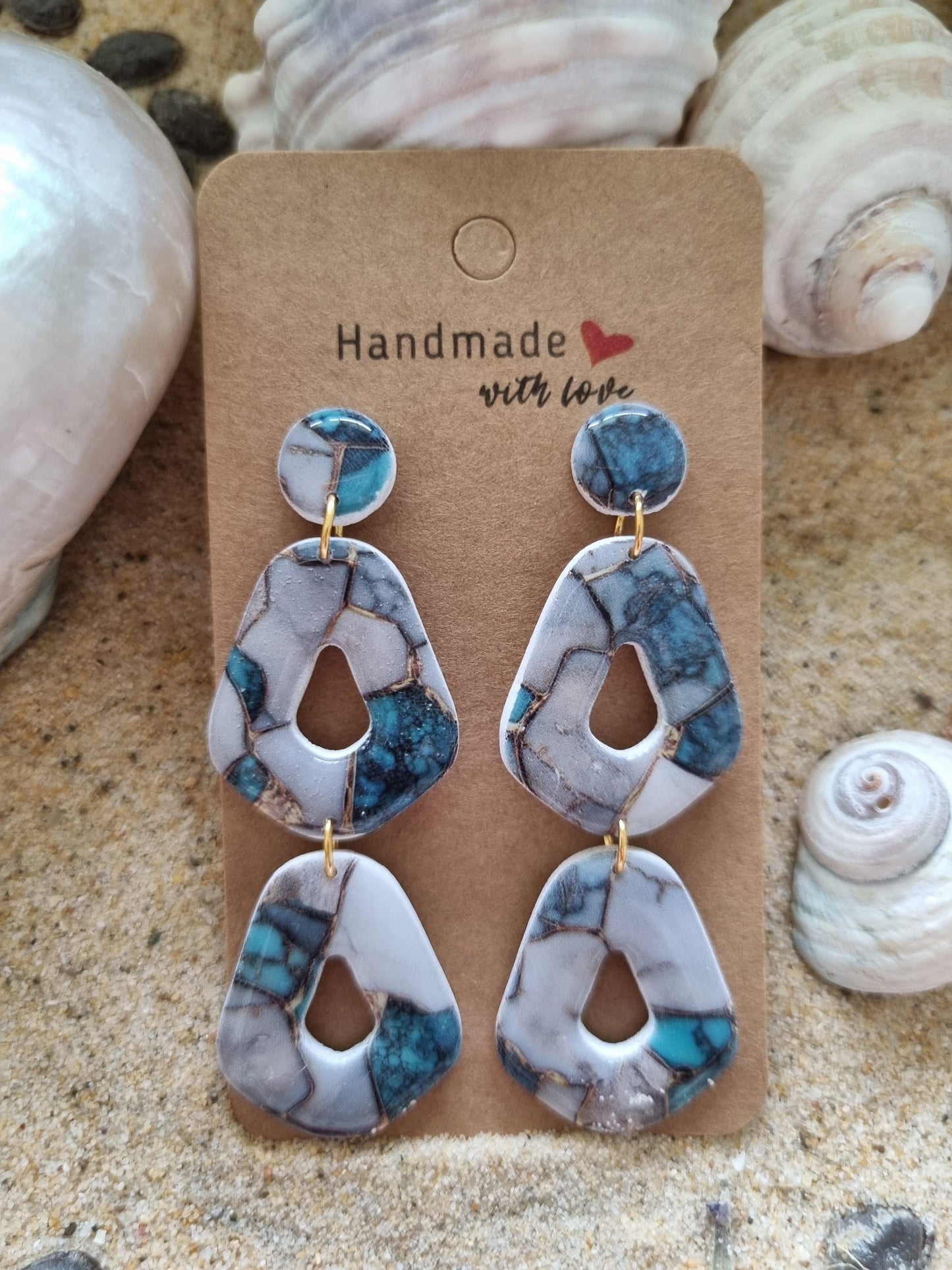 Verdi Drop - Polymer Clay Handmade Earrings