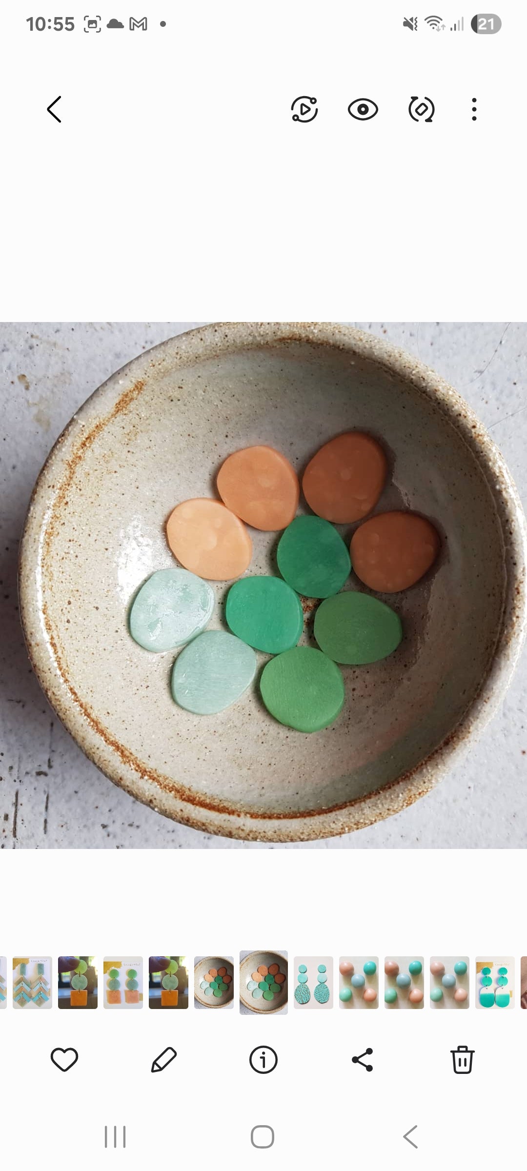 Glow up..Polymer clay sea glass.