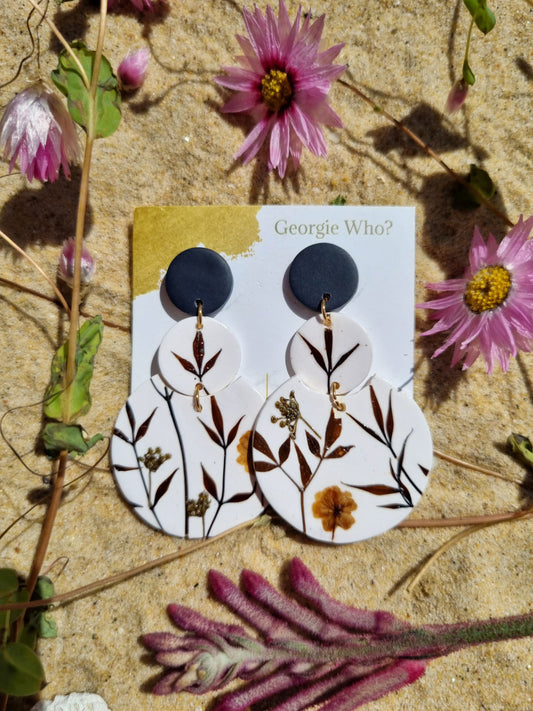 Japanese Garden - Wildflowers  and Polymer Clay