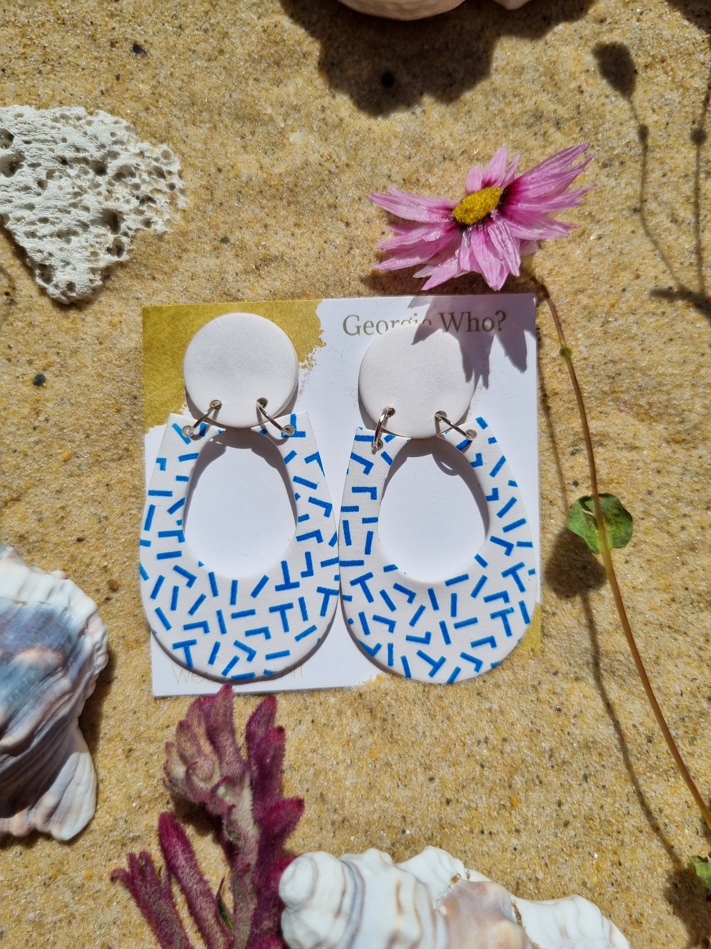 Azure - Polymer Clay Earrings.