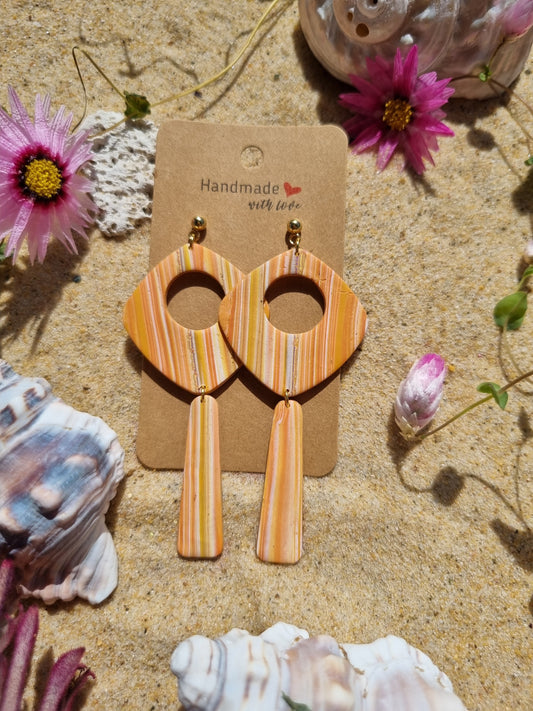 Golden hour - Polymer Clay and Resin Earrings.