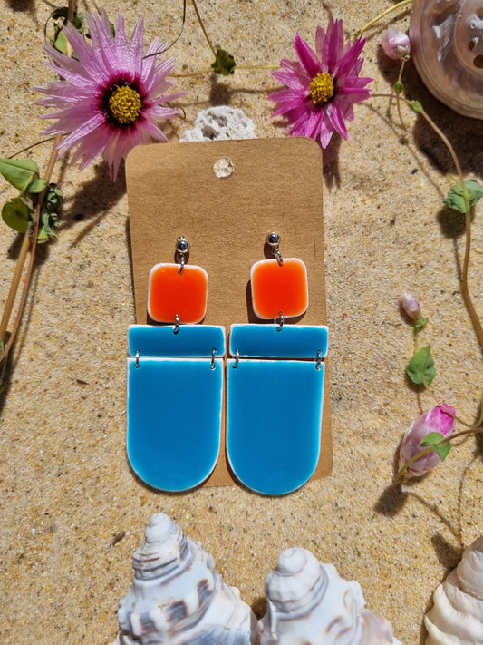 Tango - Polymer Clay and Resin Earrings.