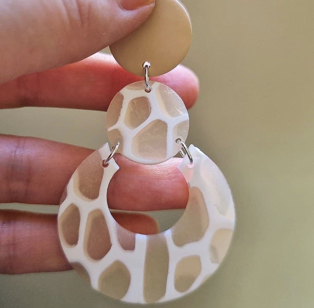 Seashore - Translucent Polymer Clay Earrings