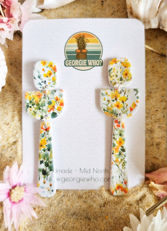 Sunny Sunday - Polymer clay earrings