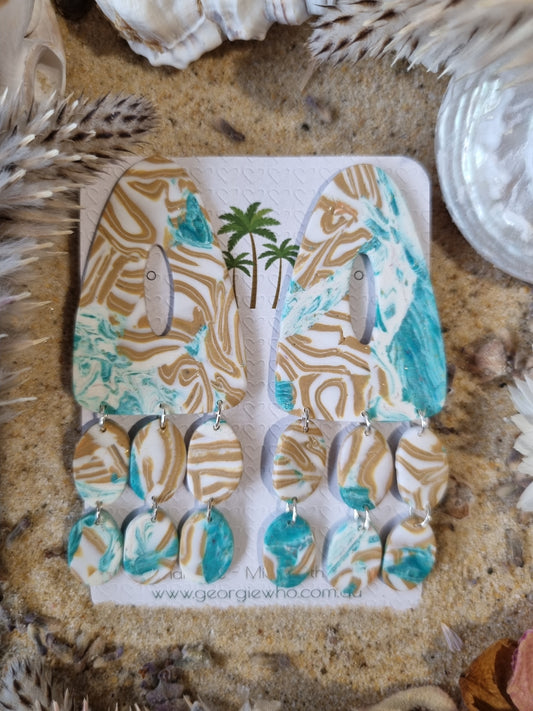 Coastline - Polymer Clay Handmade Earrings