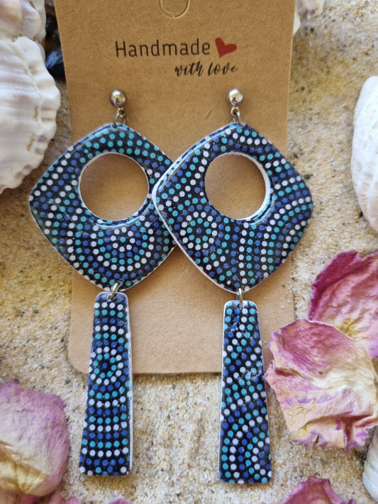 Abstract - Polymer Clay Handmade Earrings