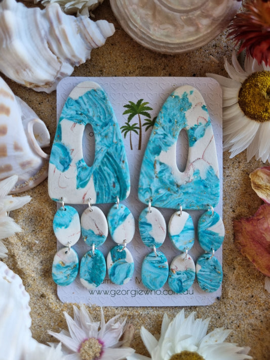 Coral Cay - Polymer Clay Handmade Earrings