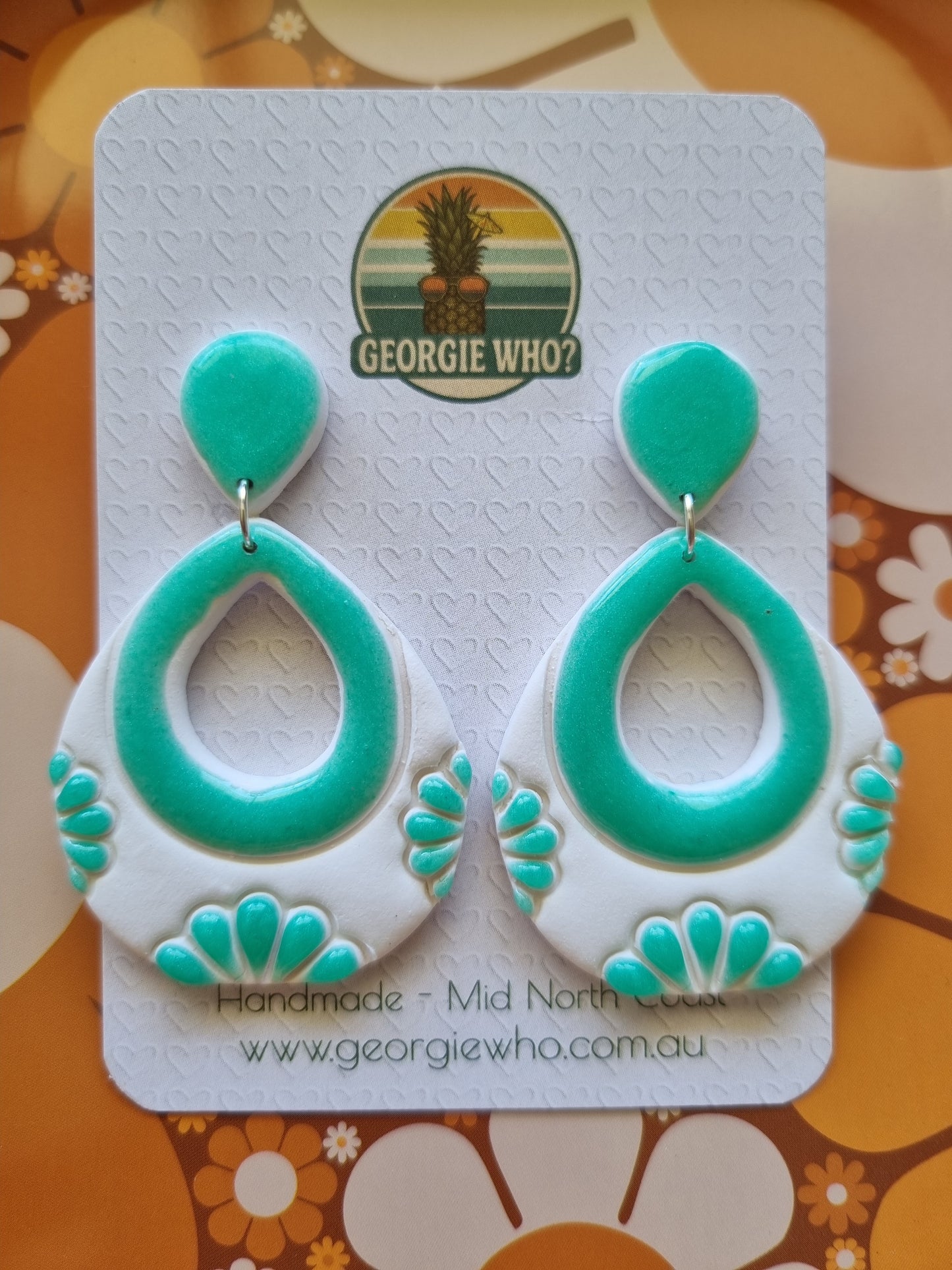Endless Summer - Aquamarine - Polymer Clay Handmade Earrings