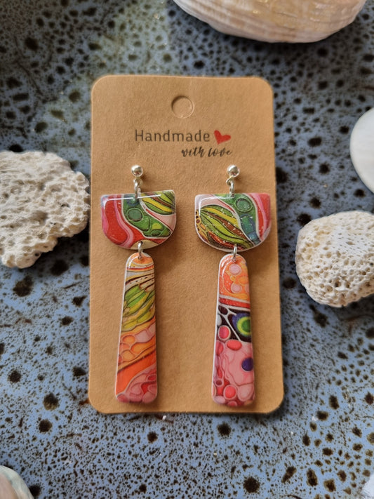 Billabong - Polymer Clay Handmade Earrings.