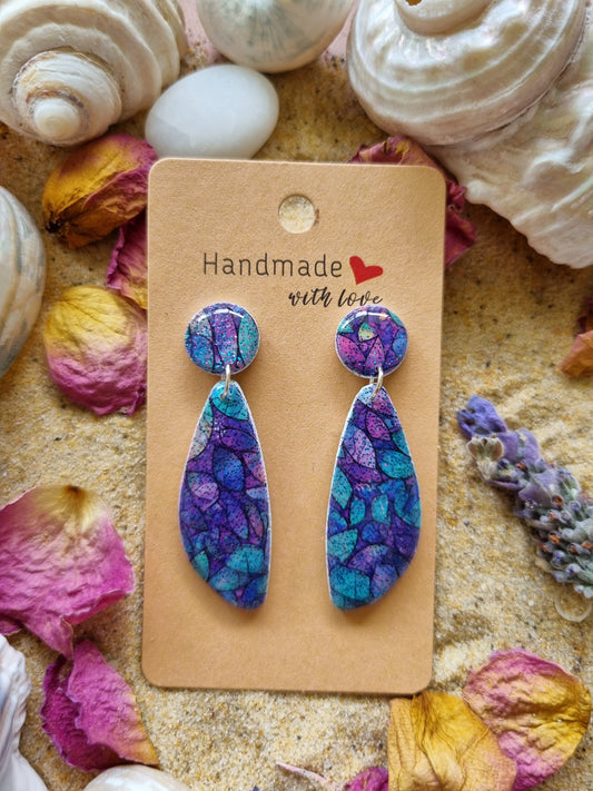 Deep Sea - Shorter Style, Polymer Clay Earrings