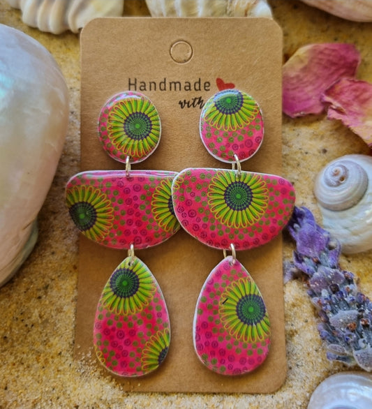 Berry Blossom - Polymer Clay earrings
