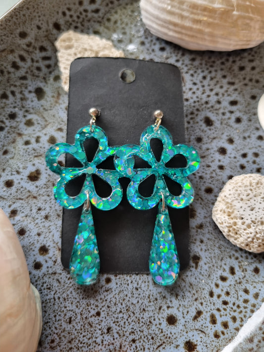 Jade Eclipse - Resin Earrings.