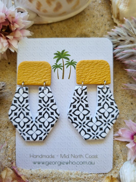 Santorini - Polymer Clay Earrings