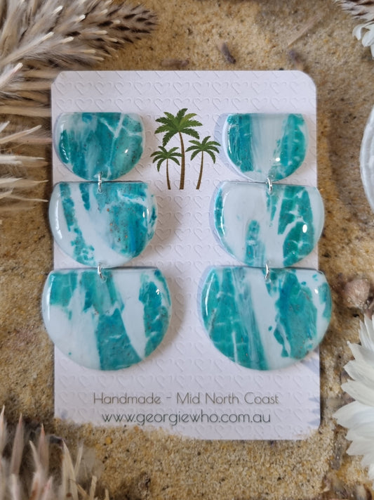 Lagoon - Polymer Clay Handmade Earrings