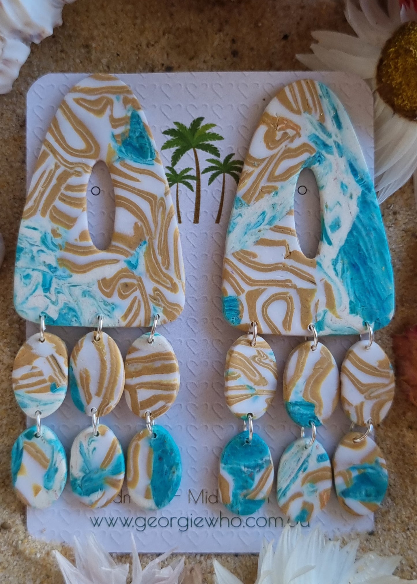 Coastline - Polymer Clay Handmade Earrings